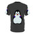 Vibrant penguin graphic t-shirt with abstract, nature-inspired design - Back