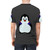 Vibrant penguin graphic t-shirt with abstract, nature-inspired design - men back