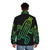 Final Fantasy Cactuar Puffer Jacket featuring a minimalist neon cactus design - men back
