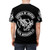 Classic California skeleton skater design printed on a white t-shirt - men back