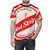 Vibrant red and white striped t-shirt with a bottlecap graphic, perfect for Jamaica and beer fans - men front