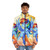 Colorful Rainbow Dash inspired puffer jacket from My Little Pony - men front