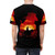 Stylized t-shirt design featuring red and black colors inspired by the Red Dead video game series - men back