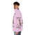 Weimaraner dog mom puffer jacket with funny wine design - men side left