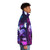 Vibrant 90s-style graphic design puffer jacket featuring Rain World's slugcat character - men side right