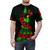 Christmas snake design on a t-shirt with snow and holiday elements - men front