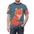 Vibrant red fox illustration printed on a high-quality t-shirt - men front