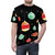 A stylish t-shirt featuring a cosmic, vintage-inspired design with planets, stars, and the text "Joy to the Universe." - men front