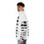 Minimalist design puffer jacket with Star Wars movie logo and characters - men side left