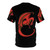 Vibrant red dragon illustration on a high-quality t-shirt for lovers of mythical creatures and fantasy art. - Back