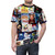A collage of popular Christmas movie characters and scenes on a t-shirt. - men front