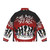 Gremlin Christmas puffer jacket with retro 80s inspired holiday sweater design - Back
