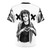 Artistic black and white portrait t-shirt design featuring Grandson, a modern music artist - Back