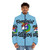 Feminist Killjoy Unicorn Art Puffer Jacket featuring a bold, colorful unicorn graphic design - men front
