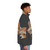 Colorful raccoon puffer jacket with legendary animal art design - men side right