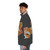 Colorful raccoon puffer jacket with legendary animal art design - men side left