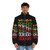 Italo disco inspired puffer jacket with retro 80s design - men front