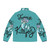 Feminist Killjoy Puffer Jacket featuring a mermaid and legendary animal design - Back