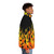 Racing Flames Puffer Jacket with Automotive Design - men side right