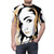 Chrissy Costanza inspired black t-shirt with fratesimo digital art design - men front