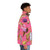 "We All Scream" puffer jacket featuring colorful ice cream graphics and patterns - men side right