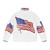 A puffer jacket featuring a bold American flag design with stars and stripes. - Back