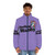 Stabby puffer jacket in a vibrant rainbow and unicorn design - men front