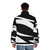 Stylish puffer jacket with abstract art graphic design - men back