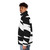 Stylish puffer jacket with abstract art graphic design - men side left