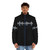 Puffer jacket with sound wave graphic design - men front