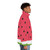 Watermelon patterned puffer jacket with abstract geometric design - men side right