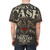 Retro-style t-shirt featuring a graphic of Johnny Cash, an eagle, and vintage country and rock and roll elements - men back