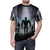 Robotic boxing scene from the sci-fi movie Real Steel printed on an all-over-print t-shirt - men front