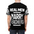 Man wearing a stylish AOP t-shirt with the text "Marry a Teacher" - men back
