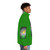 Power Rangers RPM Green Ranger Puffer Jacket with zords and morphers - men side right