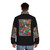 Fear and Loathing in Las Vegas inspired puffer jacket with trippy, retro design - men back