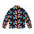 Watercolor puffer jacket featuring colorful balloon dogs - Back
