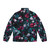 Floral abstract puffer jacket - Back