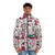 Fear City Psychedelic Puffer Jacket with Anime-Inspired Funky Design - men front