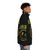 Watchmen-inspired puffer jacket featuring the iconic smiley face logo - men side right