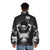 Rotting Bone Issue 001 puffer jacket with Phil Postma's minion factory design - men back