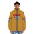 Faxanadu retro gaming puffer jacket featuring classic NES RPG pixel art - men front
