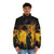 Wasteland Art Puffer Jacket featuring a post-apocalyptic design with Fallout-inspired graphics - men front