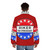 Riker For President sci-fi puffer jacket with phigment pop art design - men back