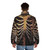 Rib cage puffer jacket with skeleton design - men back