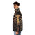 Rib cage puffer jacket with skeleton design - men side left
