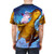 Stylized illustration of a Chocobo, a beloved fantasy creature from the Final Fantasy video game series, featured on a high-quality t-shirt. - men back