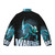 Warframe Puffer Jacket with Warframe characters Excalibur, Mag, Rhino, and Chroma - Back