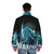 Warframe Puffer Jacket with Warframe characters Excalibur, Mag, Rhino, and Chroma - men back