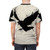 Detailed sketch of a raven bird or crow, a popular mythological and wildlife animal design on a t-shirt. - men back